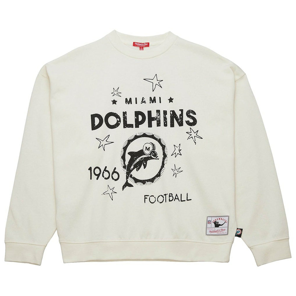 Miami Dolphins Women's Throwback Logo 3.0 Pullover Sweatshirt - Cream online