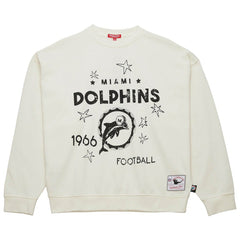 Miami Dolphins Women's Throwback Logo 3.0 Pullover Sweatshirt - Cream online