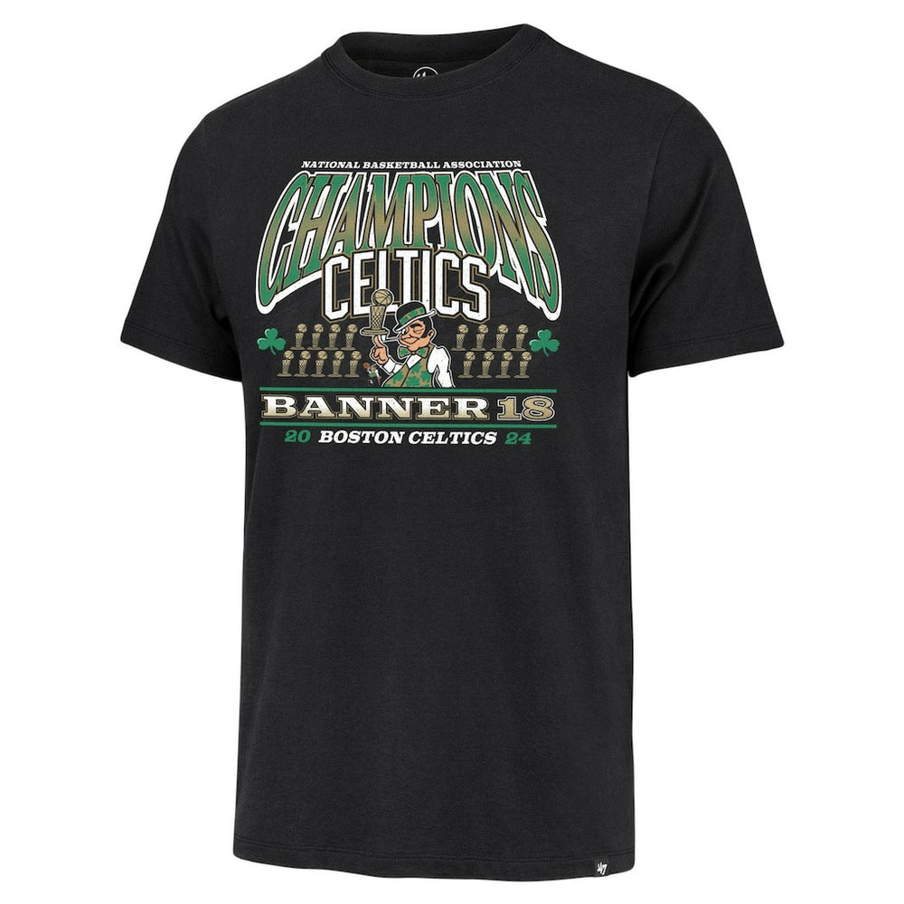 Boston Celtics '47 18-Time NBA Finals Champions Banner Franklin T-Shirt - Black | 47 brand discount