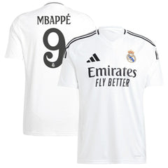 Kylian Mbappé Real Madrid 2024/25 Home Replica Player Jersey - White | Adidas outlet