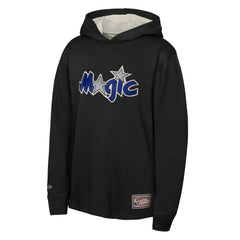 Orlando Magic Youth Hardwood Classics Lightweight Thermal Long Sleeve Hoodie T-Shirt - Black | Mitchell & Ness online