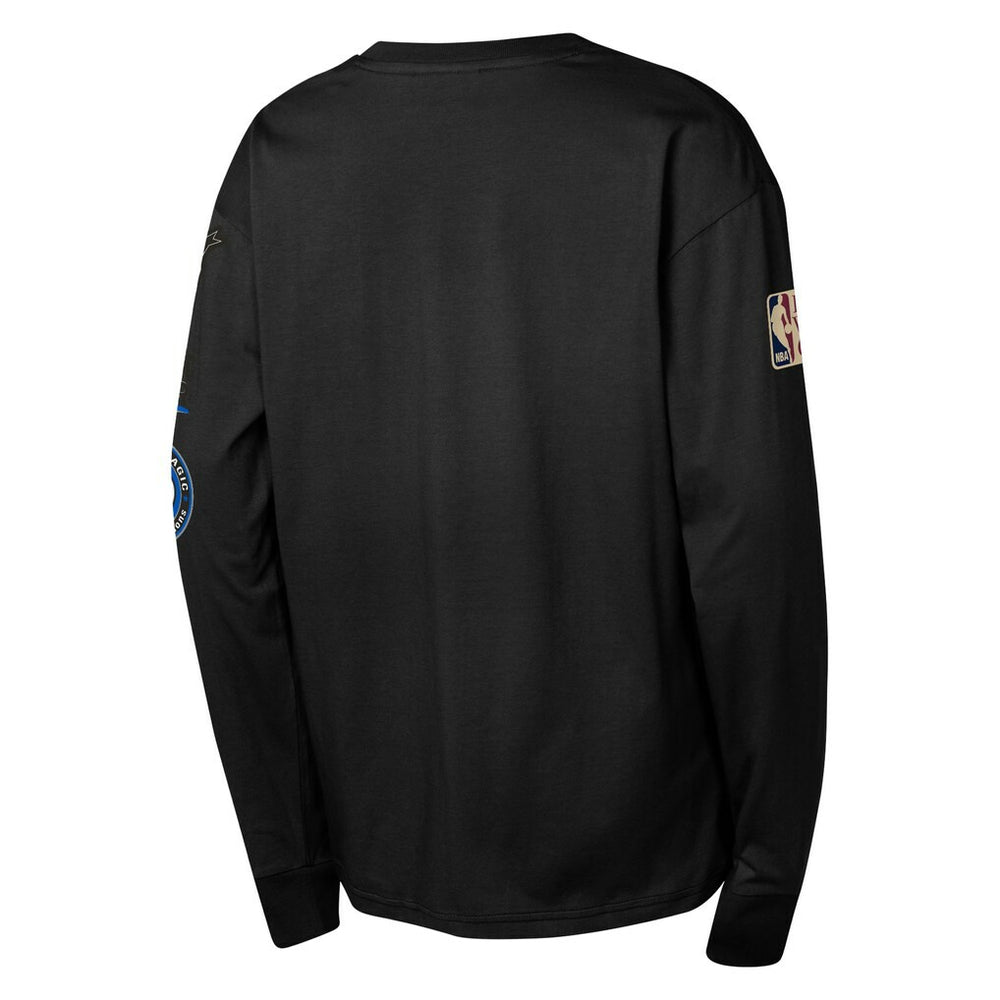 Orlando Magic Youth Hardwood Classics All Over Long Sleeve T-Shirt - Black | Mitchell & Ness on sale