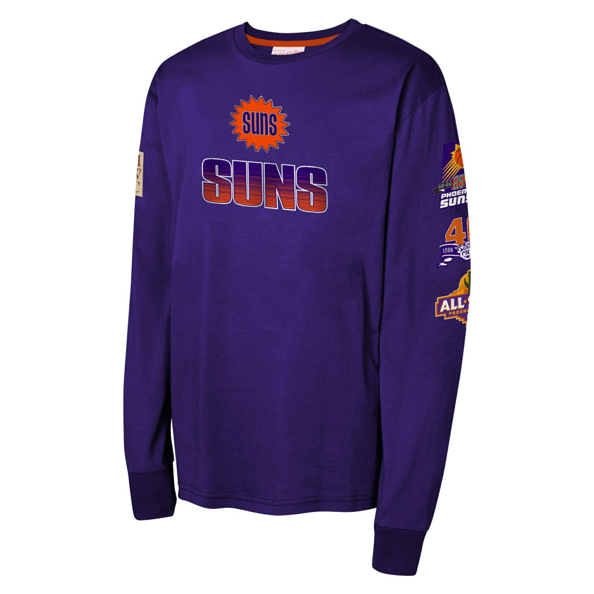 Phoenix Suns Youth Hardwood Classics All Over Long Sleeve T-Shirt - Purple | Mitchell & Ness sale