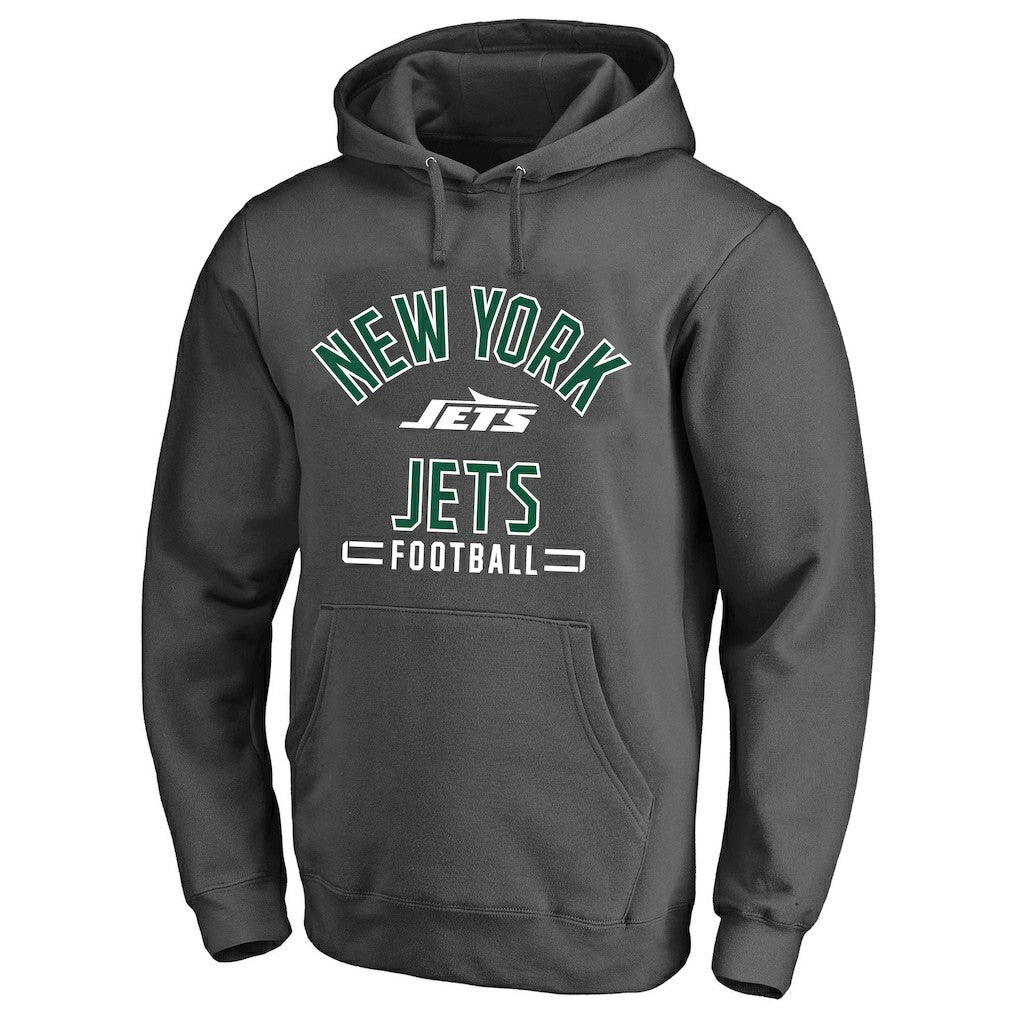 New York Jets Big & Tall Pullover Hoodie - Heather Charcoal outlet