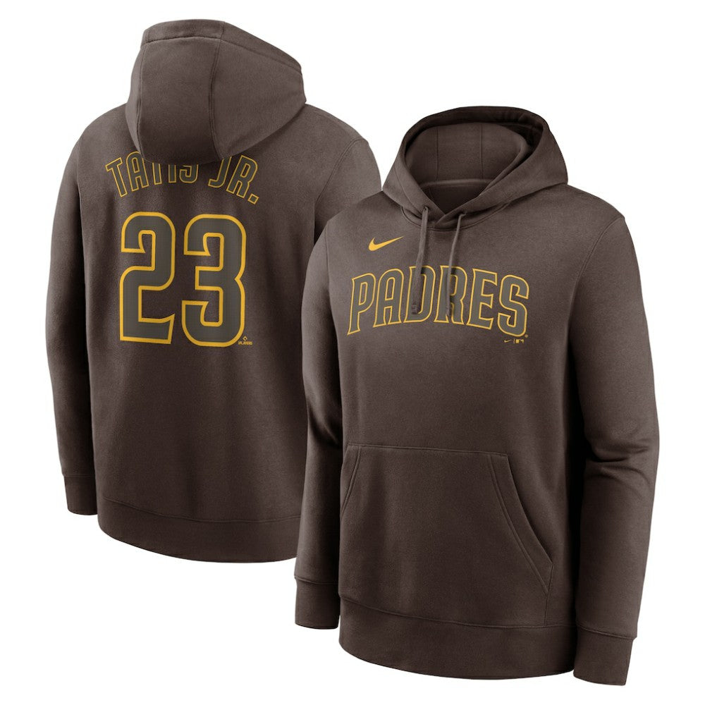 Fernando Tatis Jr. San Diego Padres Player Name & Number Club Fleece Pullover Hoodie - Brown | Nike