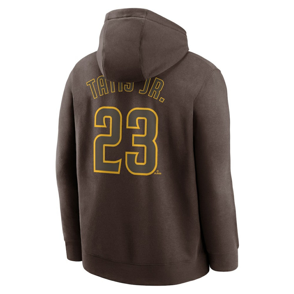 Fernando Tatis Jr. San Diego Padres Player Name & Number Club Fleece Pullover Hoodie - Brown | Nike
