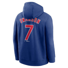 Dansby Swanson Chicago Cubs Player Name & Number Club Pullover Hoodie - Royal | Nike