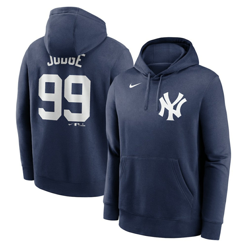Aaron Judge New York Yankees Player Name & Number Club Pullover Hoodie - Navy | Nike