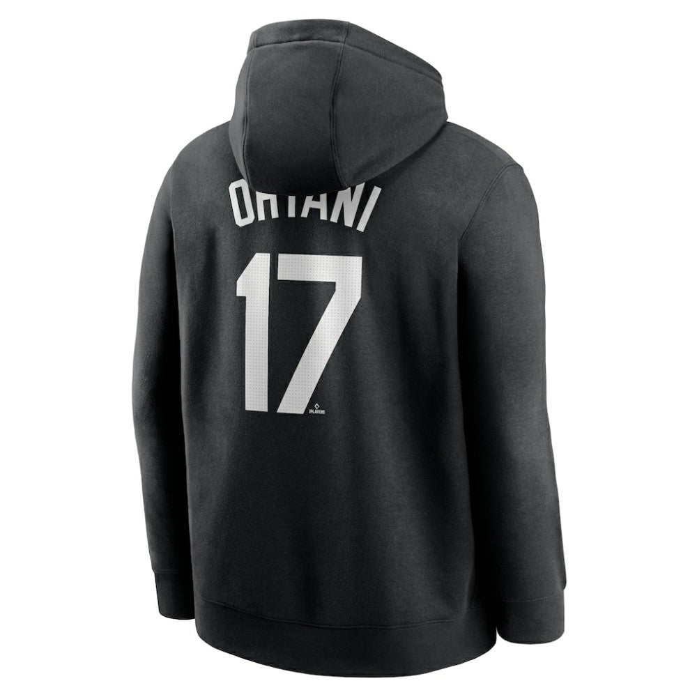 Shohei Ohtani Los Angeles Dodgers Player Name & Number Club Fleece Pullover Hoodie - Black | Nike