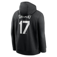 Shohei Ohtani Los Angeles Dodgers Player Name & Number Club Fleece Pullover Hoodie - Black | Nike