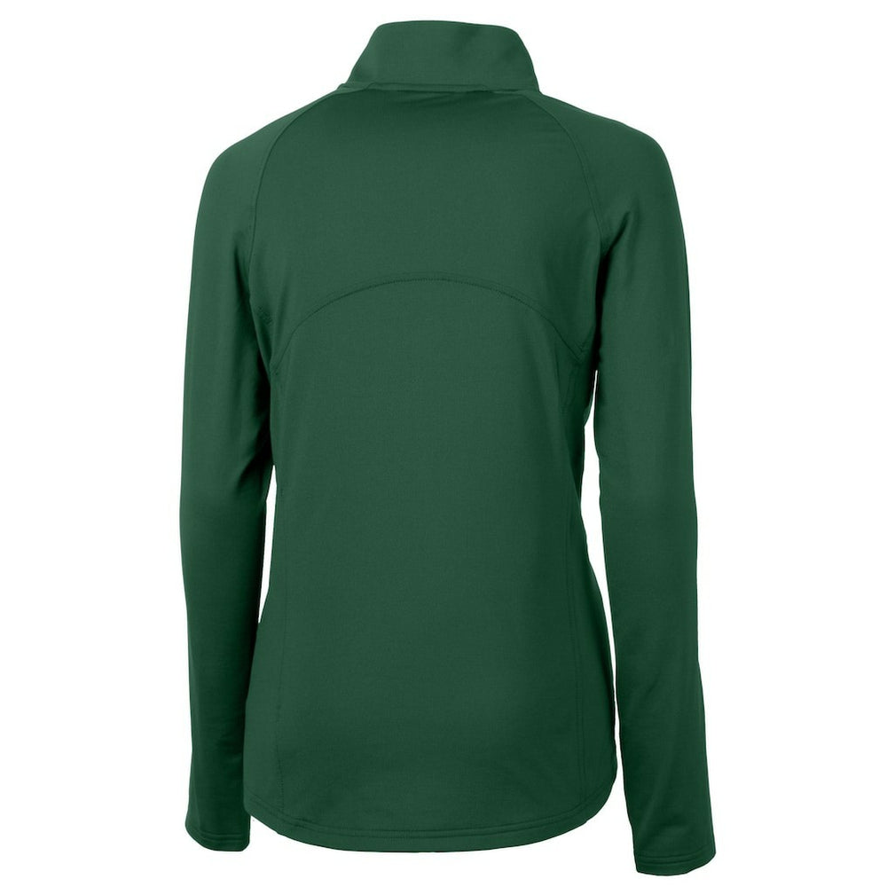 New York Jets Cutter & Buck Women's Primary Logo DryTec Adapt Eco Knit Stretch Recycled Raglan Half-Zip Top - Hunter Green cheap