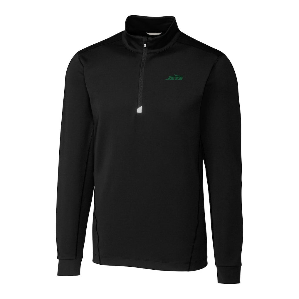 New York Jets Cutter & Buck Primary Logo Traverse Stretch Quarter-Zip Top - Black cheap