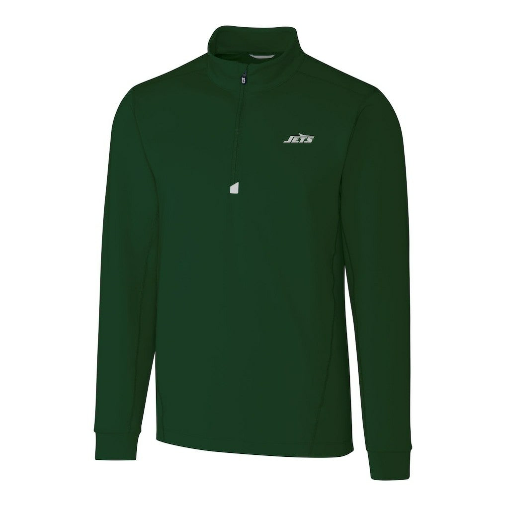 New York Jets Cutter & Buck Primary Logo Traverse Stretch Quarter-Zip Top - Hunter Green discount