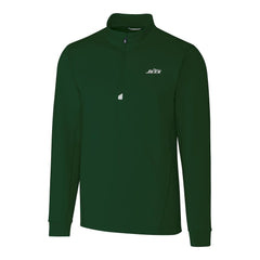 New York Jets Cutter & Buck Primary Logo Traverse Stretch Quarter-Zip Top - Hunter Green discount