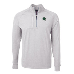 New York Jets Cutter & Buck Helmet Adapt Eco Knit Quarter-Zip Top - Heather Gray cheap