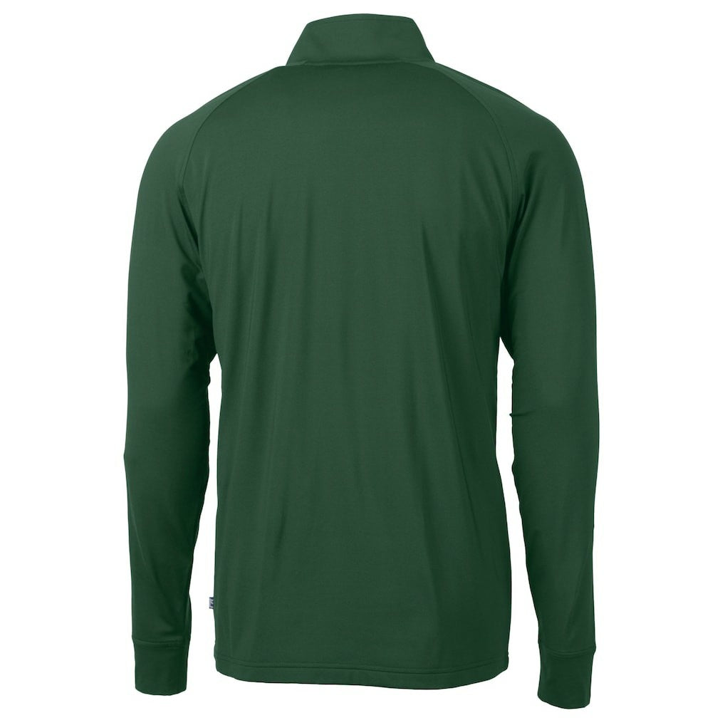 New York Jets Cutter & Buck Helmet Adapt Eco Knit Stretch Recycled Quarter-Zip Top - Hunter Green online