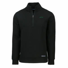 New York Jets Cutter & Buck Primary Logo Roam Eco Recycled Quarter-Zip Pullover Top - Black outlet