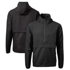 New York Jets Cutter & Buck Primary Logo Charter Eco Recycled Half-Zip Anorak Jacket - Black cheap
