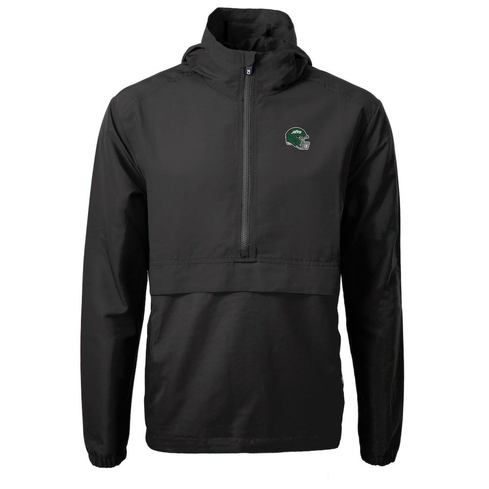 New York Jets Cutter & Buck Helmet Charter Eco Recycled Half-Zip Anorak Jacket - Black on sale