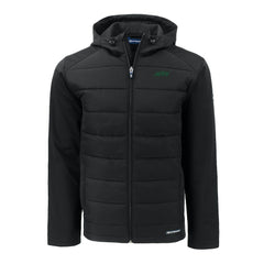 New York Jets Cutter & Buck Primary Logo Evoke Hybrid Eco Softshell Recycled Full-Zip Hooded Jacket - Black outlet
