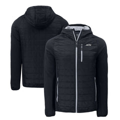New York Jets Cutter & Buck Monochromatic Logo Rainier PrimaLoft Eco Full-Zip Hybrid Jacket - Black discount