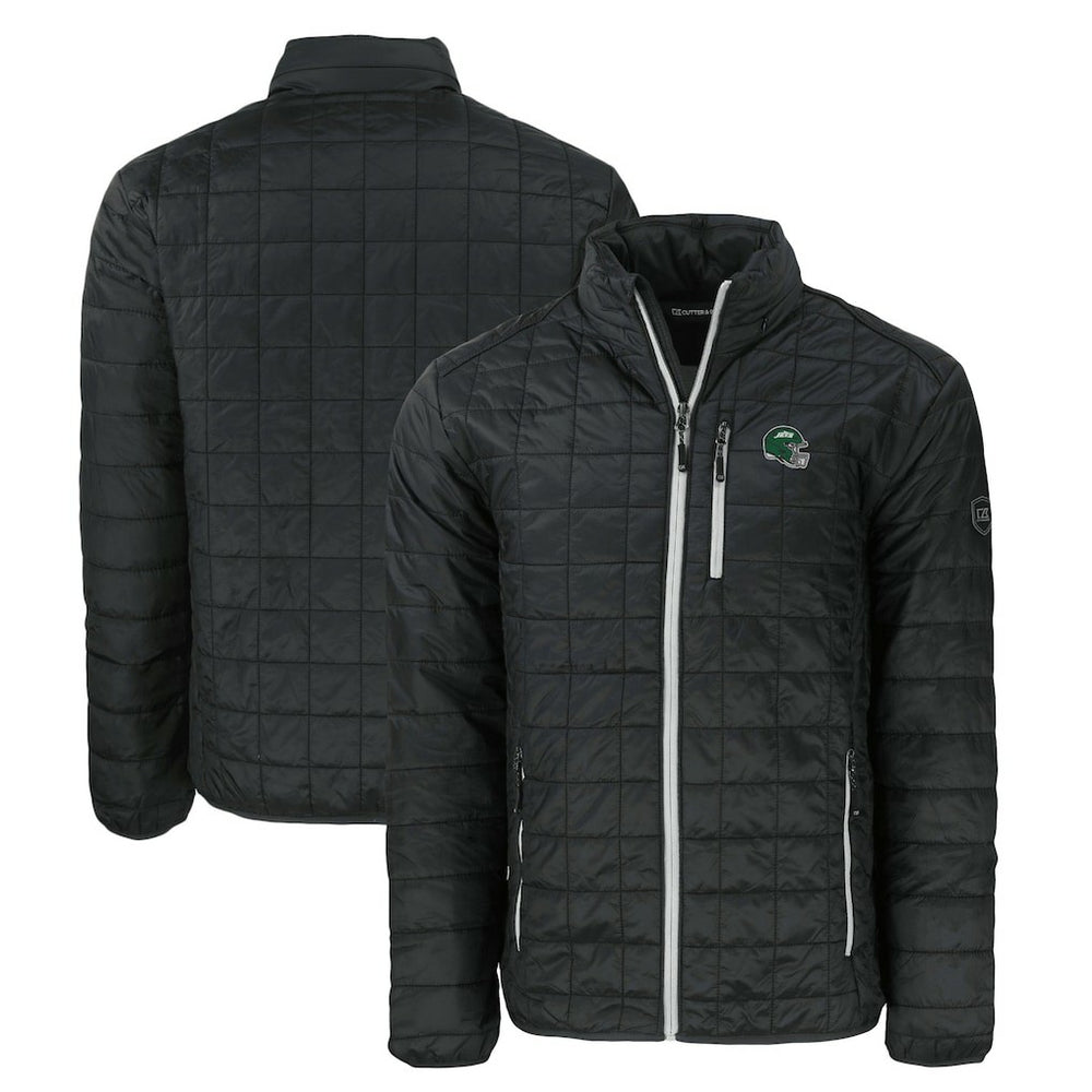 New York Jets Cutter & Buck Big & Tall Helmet Rainier PrimaLoft Eco Insulated Full-Zip Puffer Jacket - Black outlet