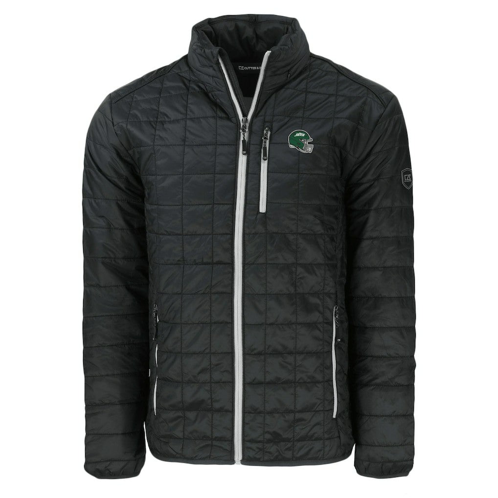 New York Jets Cutter & Buck Big & Tall Helmet Rainier PrimaLoft Eco Insulated Full-Zip Puffer Jacket - Black outlet