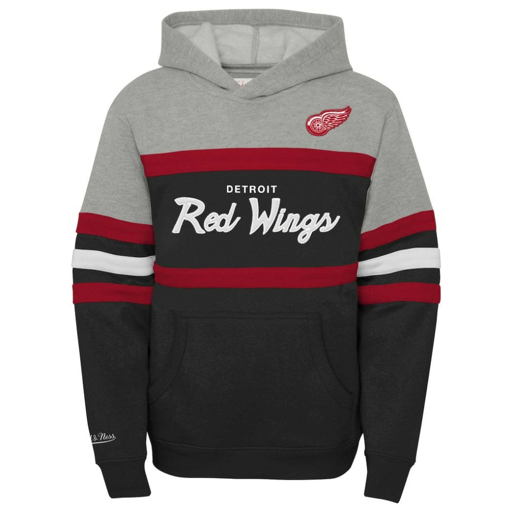 Detroit Red Wings Mitchell & Ness Youth Head Coach Pullover Hoodie Black