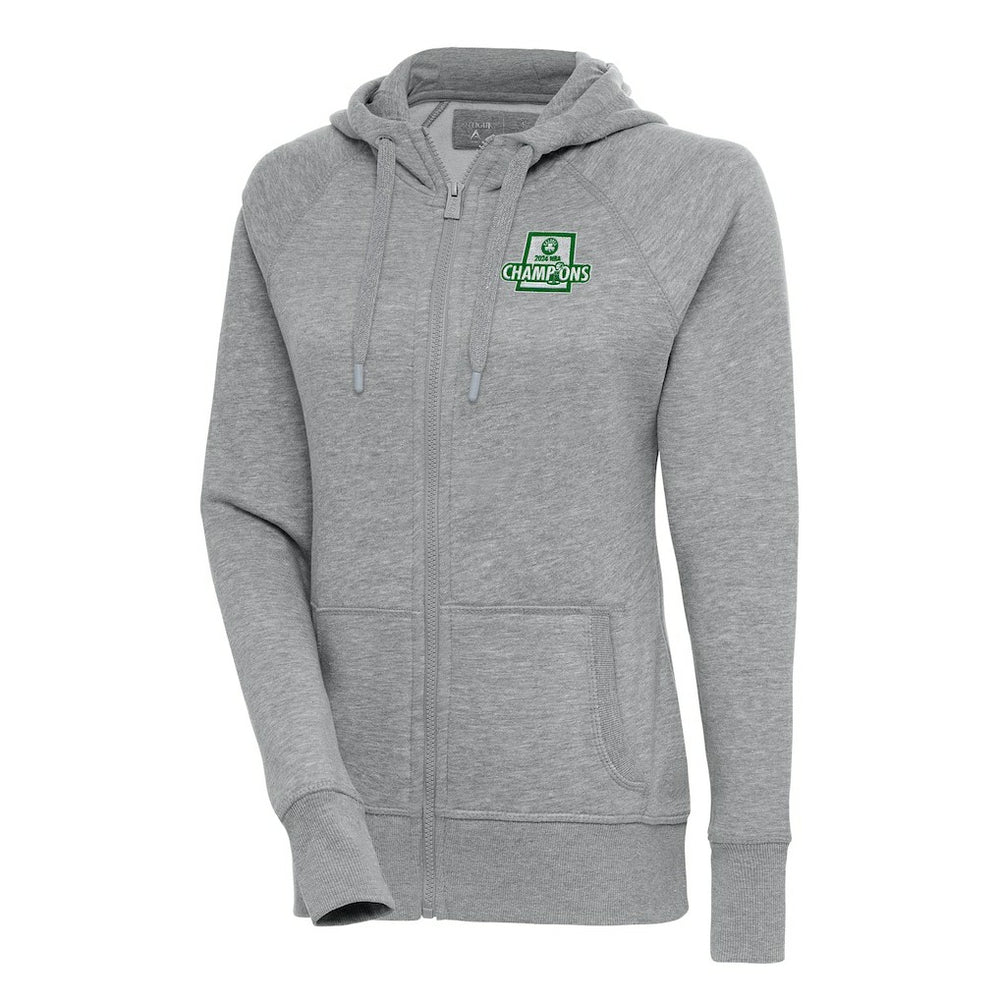 Boston Celtics Antigua Women's 2024 NBA Finals Champions Victory Raglan Full-Zip Jacket - Heather Gray outlet