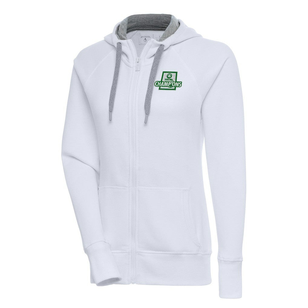 Boston Celtics Antigua Women's 2024 NBA Finals Champions Victory Raglan Full-Zip Jacket - White cheap