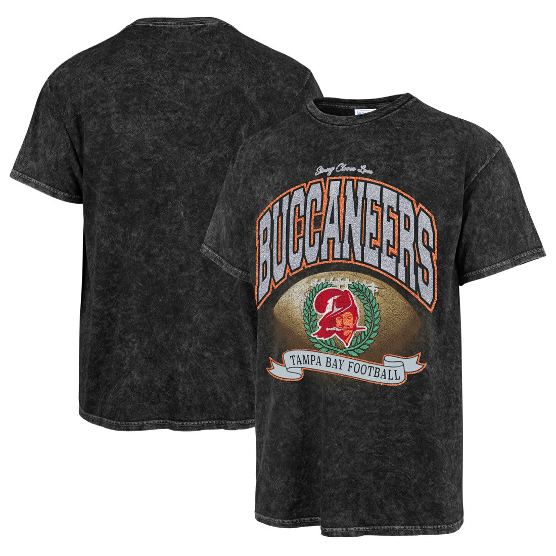Tampa Bay Buccaneers Stoney Clover Lane x '47 Women's Glitter Rocker Retro Tubular T-Shirt - Black cheap