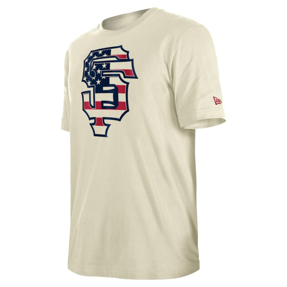 San Francisco Giants Americana Flag Fill T-Shirt - Cream | New Era