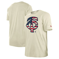 Minnesota Twins Americana Flag Fill T-Shirt - Cream | New Era