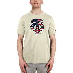Minnesota Twins Americana Flag Fill T-Shirt - Cream | New Era