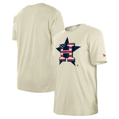Houston Astros Americana Flag Fill T-Shirt - Cream | New Era