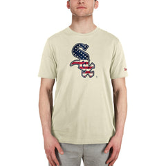 Chicago White Sox Americana Flag Fill T-Shirt - Cream | New Era