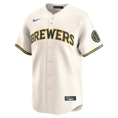 Milwaukee Brewers Home Limited Jersey - Cream | Nike