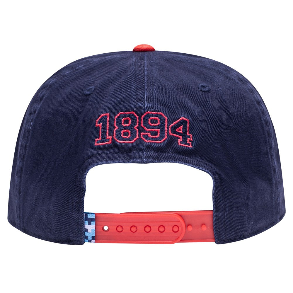 Manchester City Fan Ink Wander Snapback Hat - Navy/Red sale