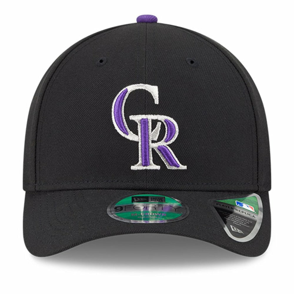 Colorado Rockies Player Replica 9FORTY Adjustable Hat - Black | New Era
