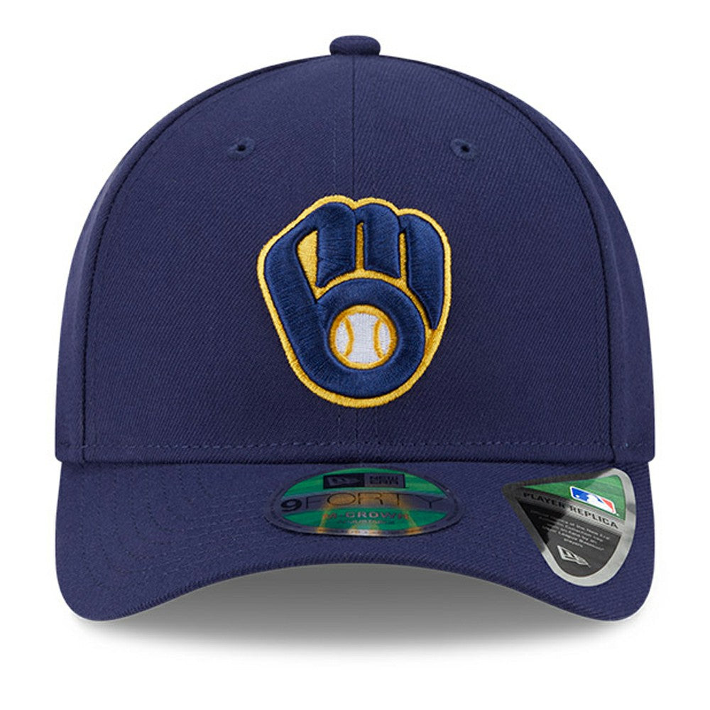 Milwaukee Brewers Player Replica 9FORTY Adjustable Hat - Navy | New Era