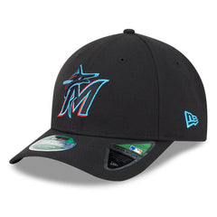 Miami Marlins Player Replica 9FORTY Adjustable Hat - Black | New Era