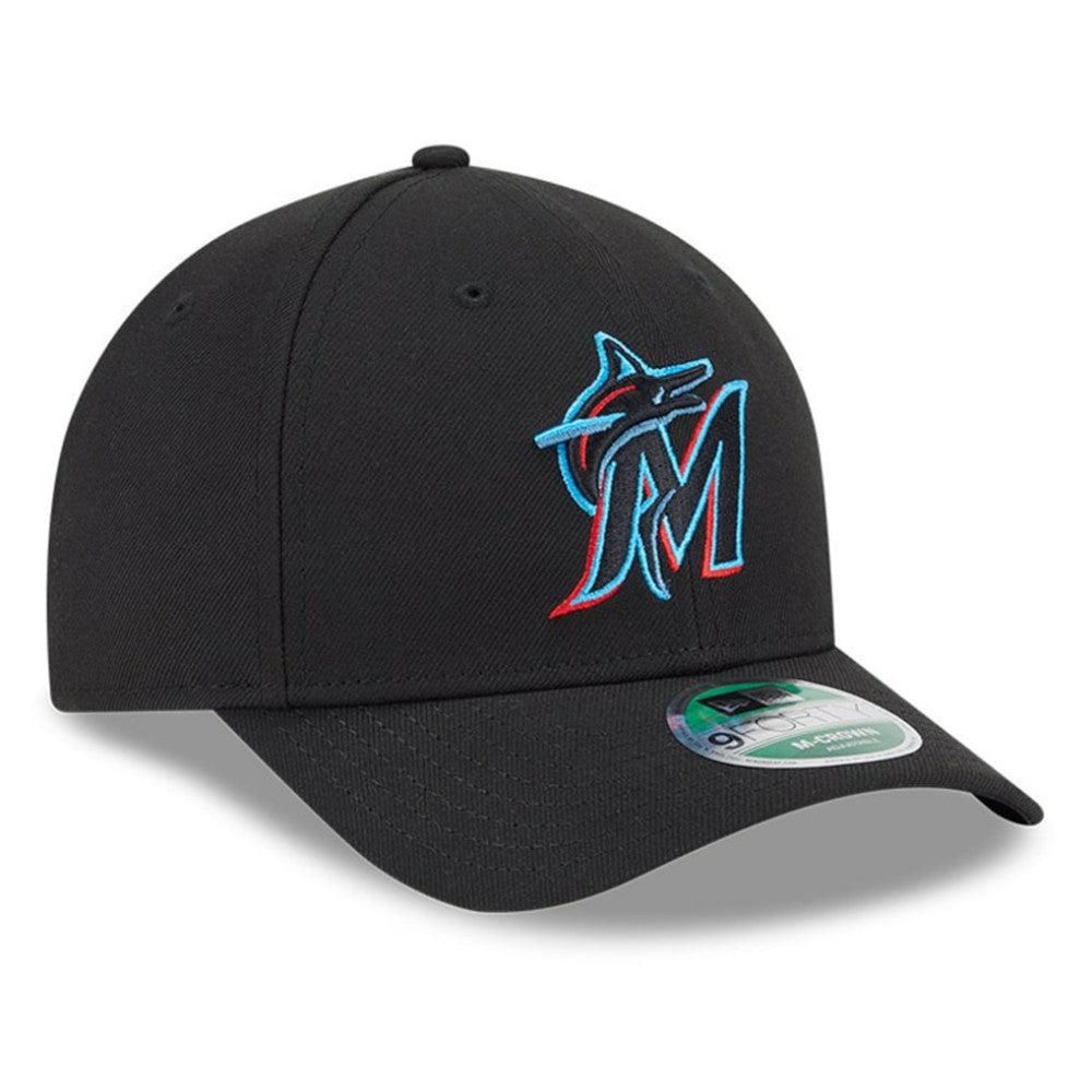 Miami Marlins Player Replica 9FORTY Adjustable Hat - Black | New Era