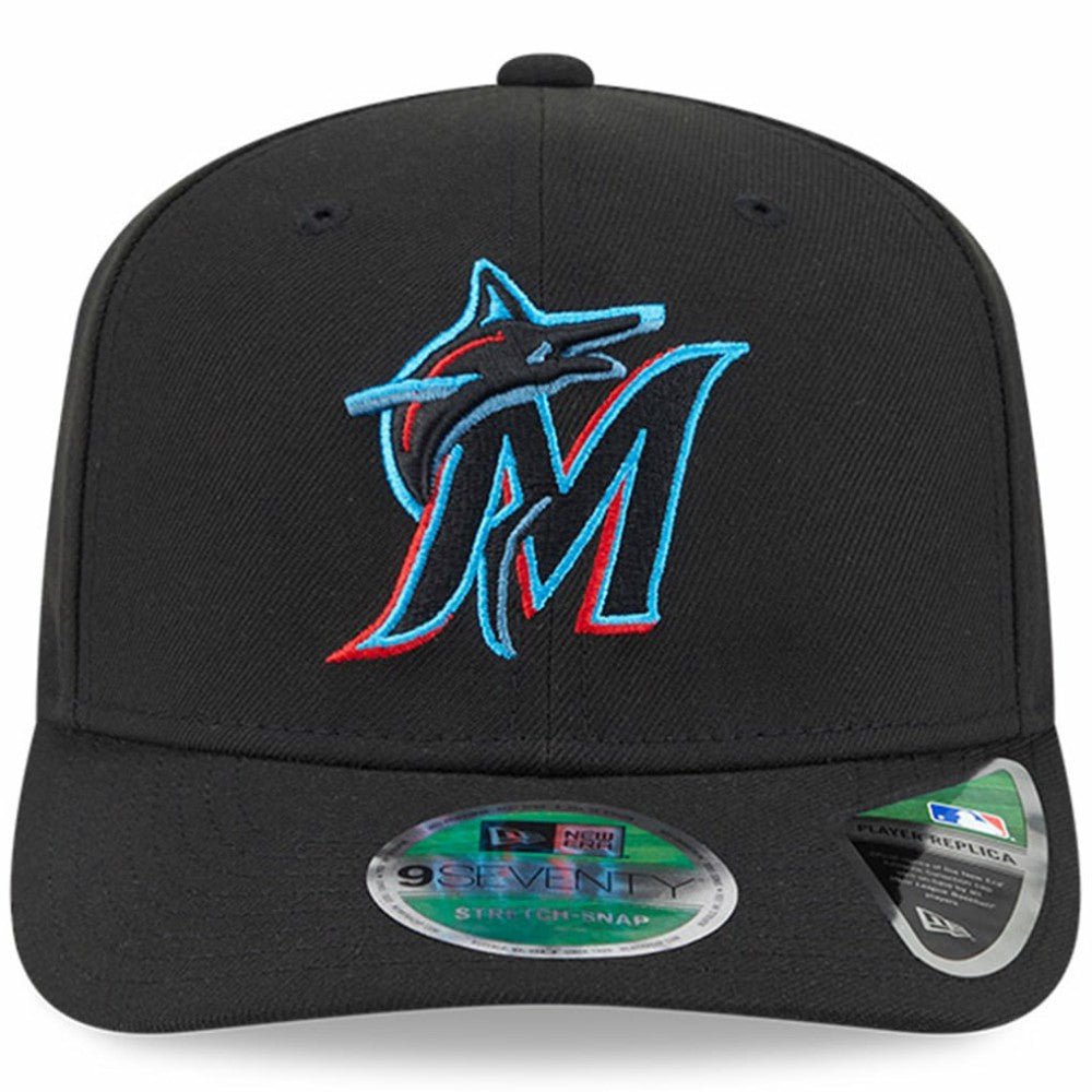 Miami Marlins Player Replica 9SEVENTY Adjustable Hat - Black | New Era
