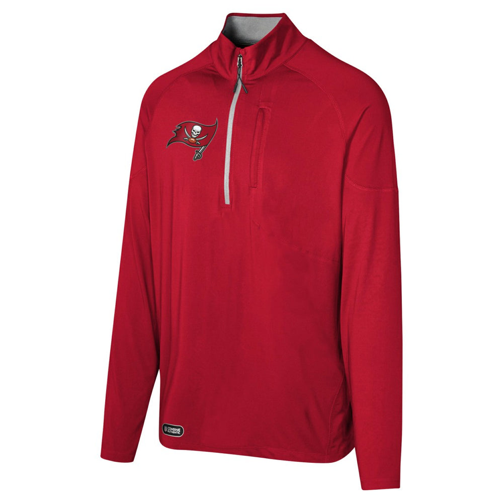 Tampa Bay Buccaneers Grind Iron Quarter-Zip Top - Red on sale