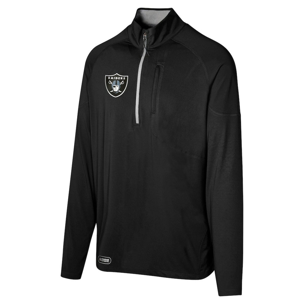 Las Vegas Raiders Grind Iron Quarter-Zip Top - Black on sale