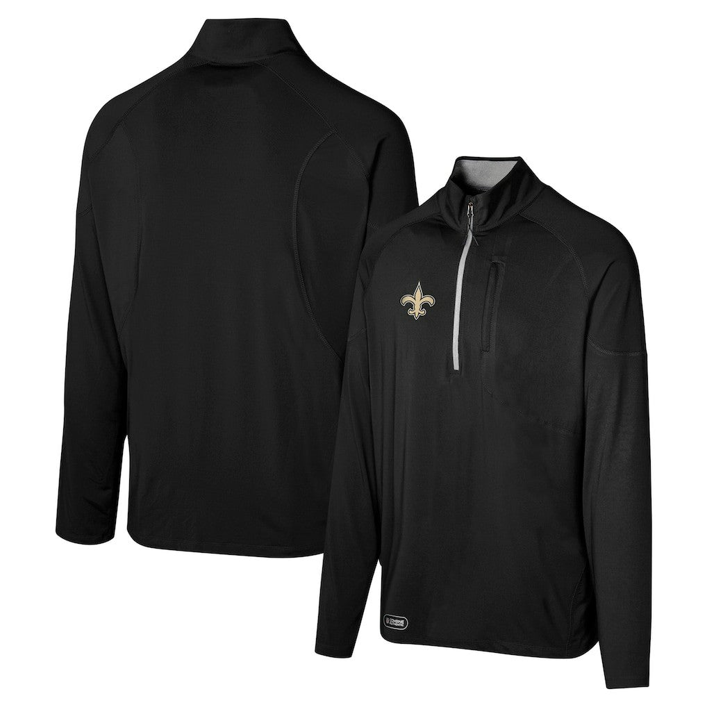 New Orleans Saints Grind Iron Quarter-Zip Top - Black online