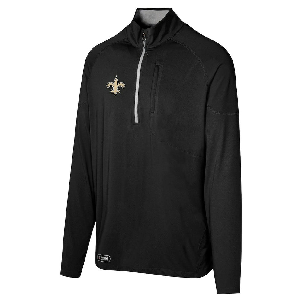 New Orleans Saints Grind Iron Quarter-Zip Top - Black online