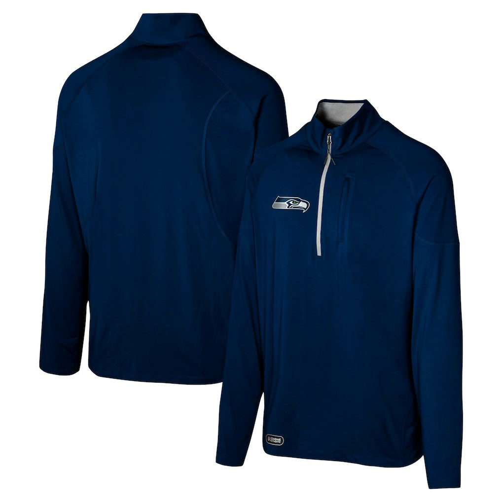 Seattle Seahawks Grind Iron Quarter-Zip Top - College Navy discount