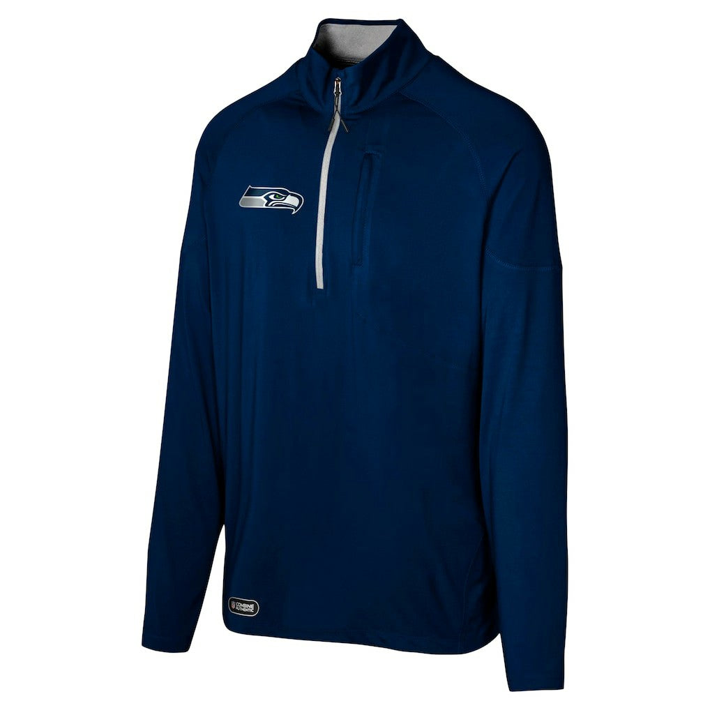 Seattle Seahawks Grind Iron Quarter-Zip Top - College Navy discount