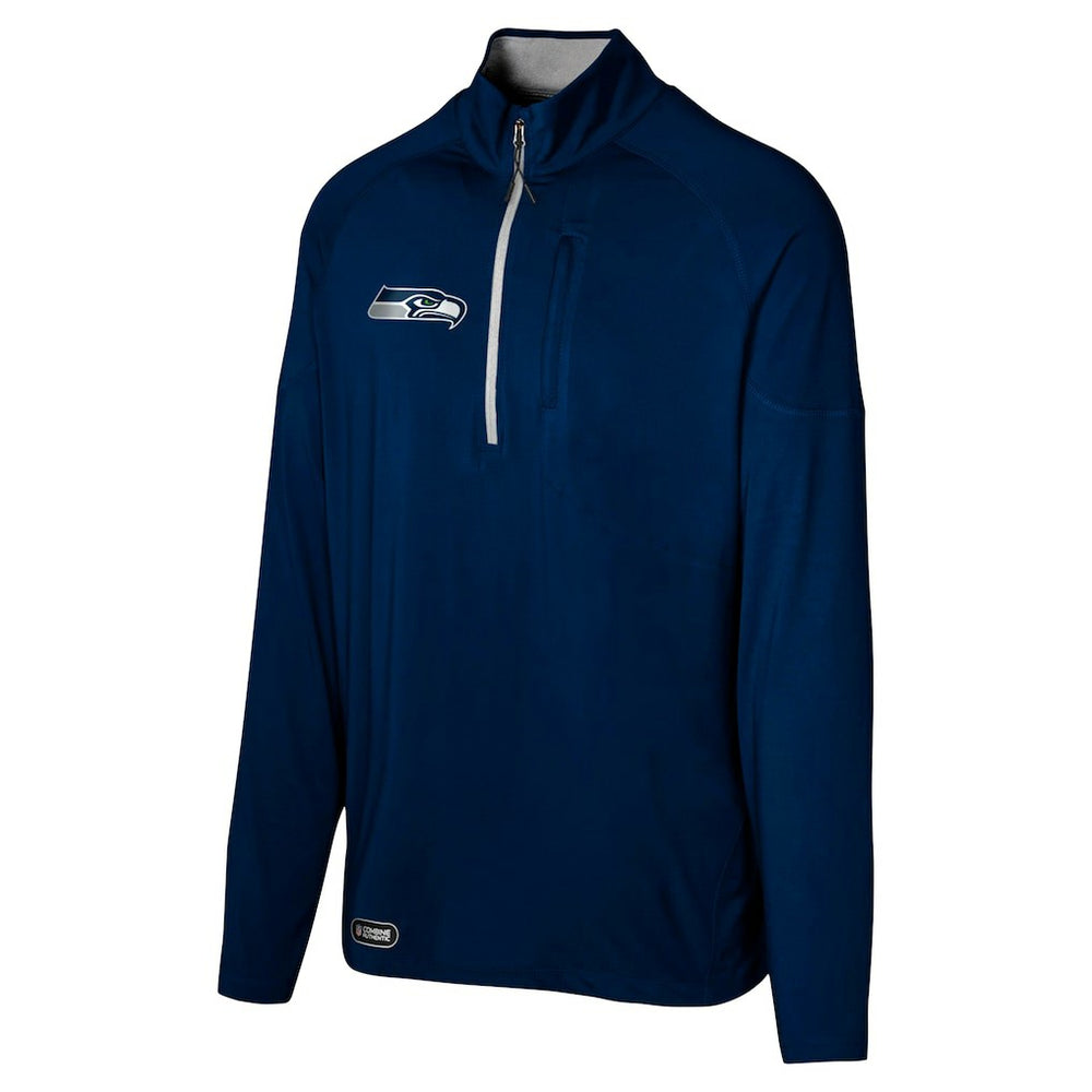 Seattle Seahawks Grind Iron Quarter-Zip Top - College Navy discount